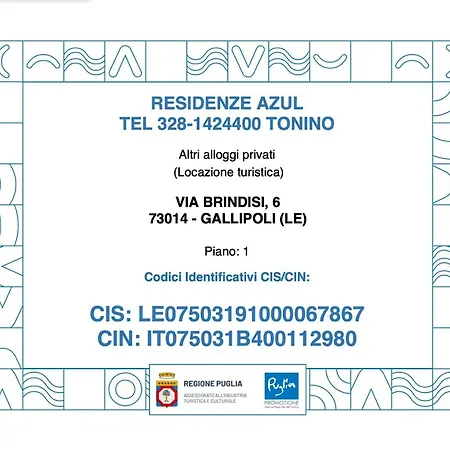 Residenze Azul - Via Brindisi-udine Apartamento Gallipoli
